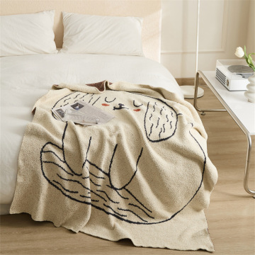 Coperte a maglia morbida diretta in fabbrica e coperte di asciugamano per decorazioni per la casa e soggiorno