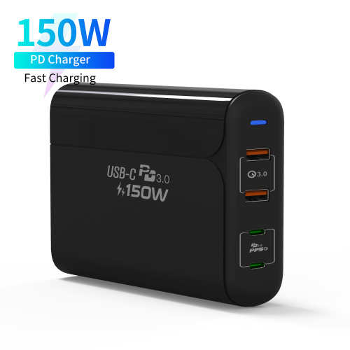 Hot Selling 150w Desktop Gan Type-c Charger Laptop Quick Charge Usb-c Pd Qc3.0 Wall Charger for phone for laptop