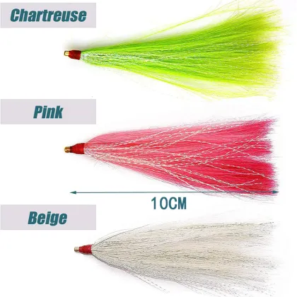 Bucktail Slide Teaser for Saltwater Fishing: Striped Bass, Flounder, Fluke