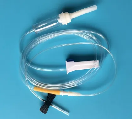 Disposable IV Infusion Giving Set with Hypodermic Needle