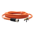 Cable de enchufe de potencia de blindaje de 4 pines con codificación T M12