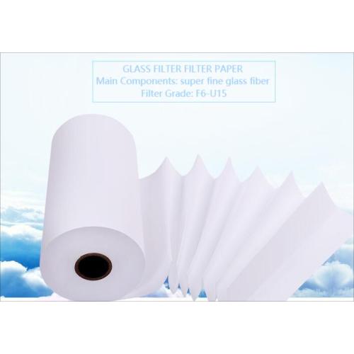 Medios de filtro de aire de fibra de vidrio Hepa