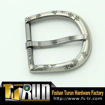 Metal d ring shape decorative belt buckles