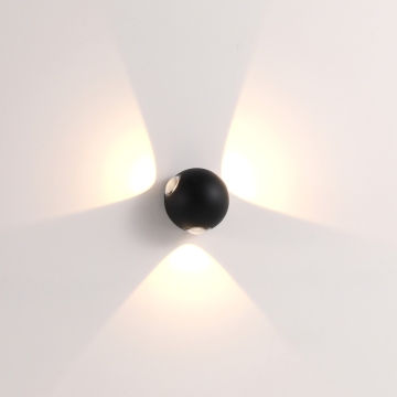 High Quality 3W x 3W Black Aluminum IP65 LED Outdoor Wall Light