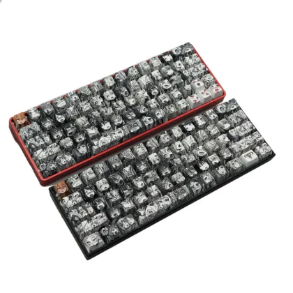 PBT 71 key Ahegao Keycap Dye Sublimation OEM Profile Japanese Anime Keycap For Cherry Gateron Kailh switch GK61 GK64