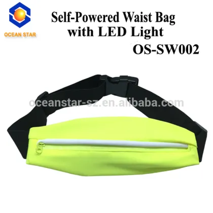 Outdoor sports LED waist bag/running waist bag/running belt waist pack