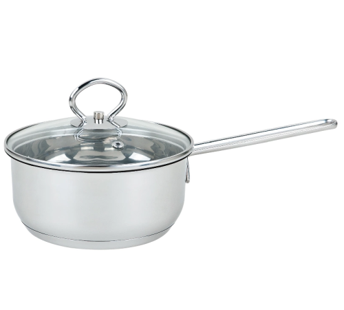 Stainless steel milk pan with handle