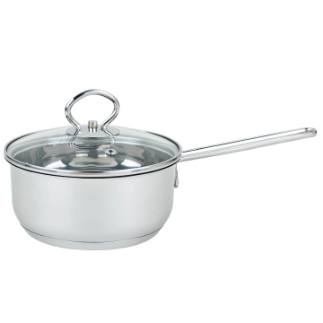 Stainless steel milk pan with handle