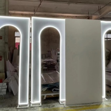 2024 New Arrival Wedding Arch Gazebo with Customized LED Lighting Backdrop for Events and Occasions