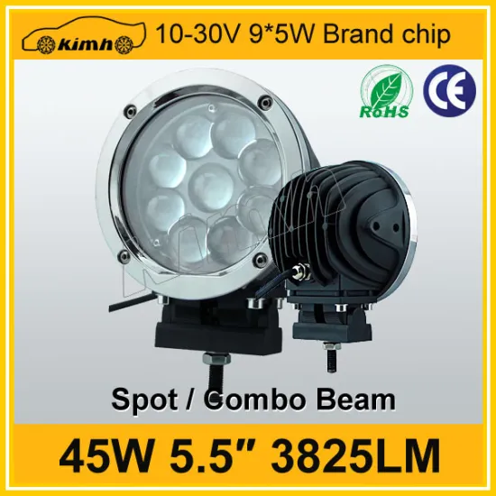 High brightness automobile 45w round led working light