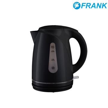 Plastic Kettle Black Gloss Trim Silver