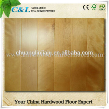 Foshan factory typical smooth birch wood flooring
