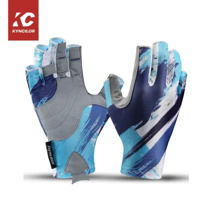 2023 Breathable Fingerless Fishing Gloves with UV Protection for Outdoor Sun and Fish Handling