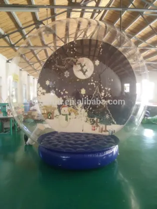 Winter wonderland 0.5mm PVC tarpaulin giant inflatable snow globe show ball