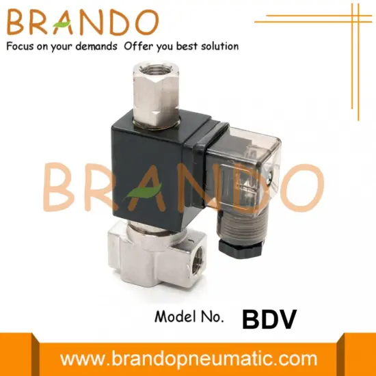 3 Way Stainless Steel Solenoid Valve 1/8'' 1/4''