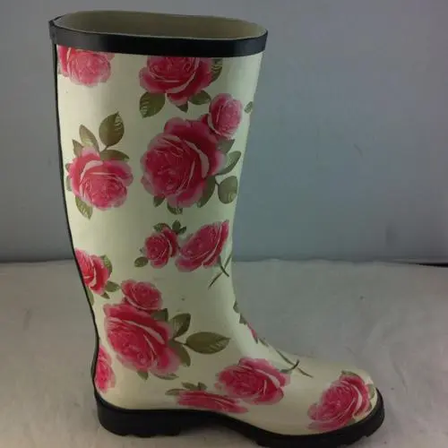 Flower Printed Ladies Rainboots