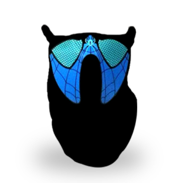 Custom Design LED Glowing Mask with 2AAA Battery Inverter