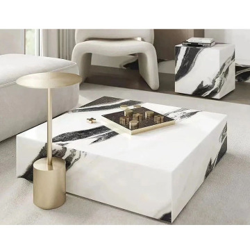 Panda White Marble Kitchen Island and Countertop