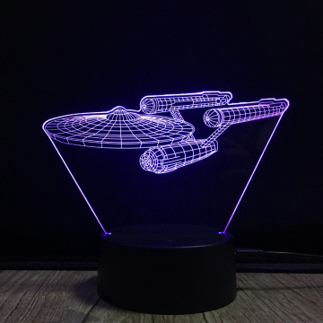 3D Optical Illusion Lamp - 7 LED Color Changing Night Light Table Lamp