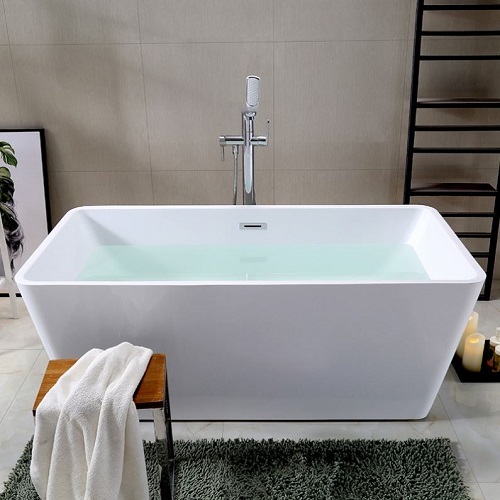 Bath Water Pump Acrylic Freestanding rectangular massage bathtub