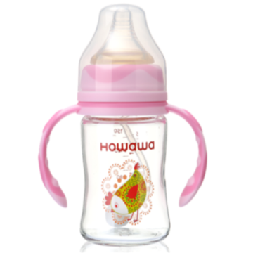 10oz babymatande glasflaska med handtag