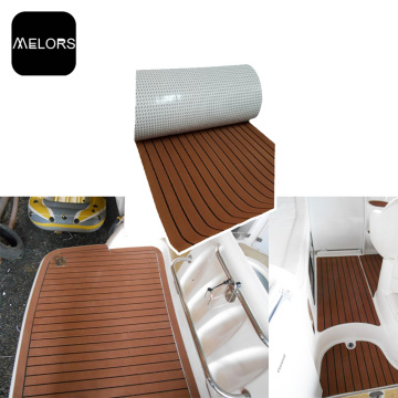 Dark Brown and Black Boat Flooring