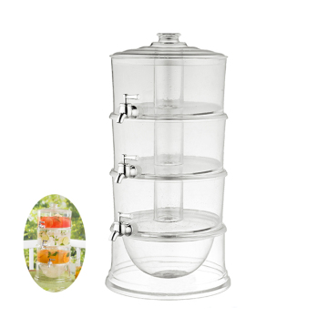 Cheap Orange Cold Juice Dispenser with 3-Tank Frink Plastic