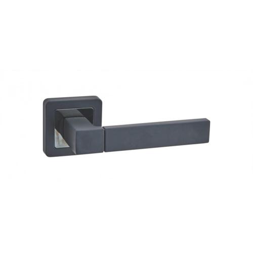 Furniture hardware aluminum door handle on iron rosette