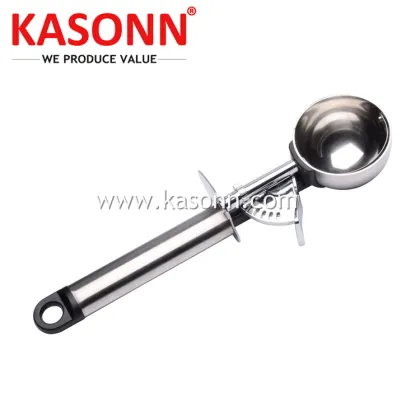 Premium Stainless Steel Ice Cream Dipper with Trigger