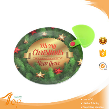 Food Grade PP Christmas Salad Plate