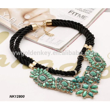 hot wholesale rope necklace ,fashion necklace with stone imitation jewellery ,