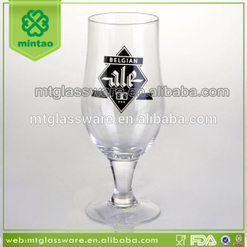 Handmade, high-quality transparent beer pint glass with logo
