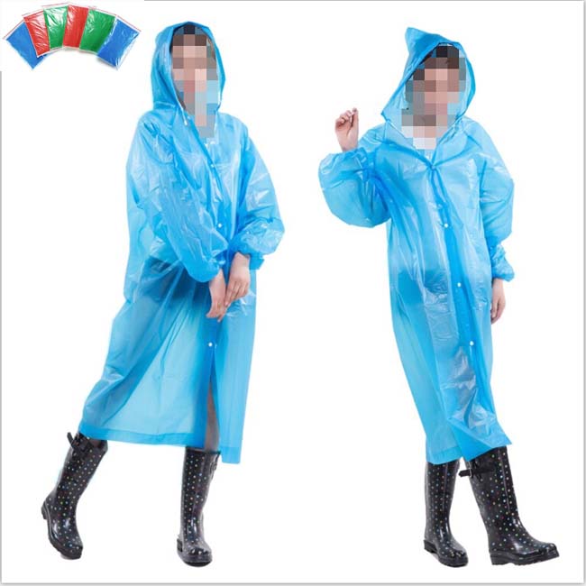 100 ٪ PE معطف واق من المطر مع غطاء محرك السيارة غطاء المطر