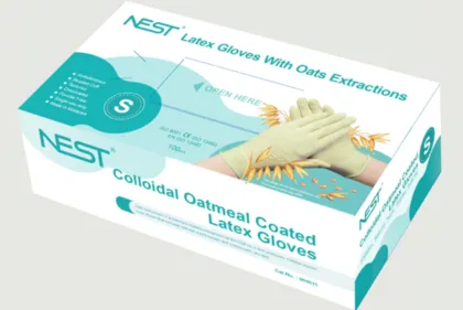 Colloidal Oatmeal Coated Latex Gloves