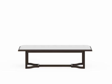 Modern Ottoman Bench with Ash Wood Legs