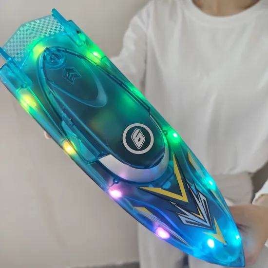 Flytec V666 2.4G RC Boat: Capsize Auto Reset, RGB LED Light, and Remote Control Summer Toy Yacht Model