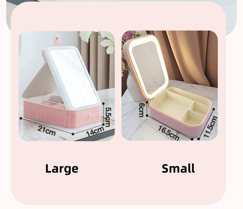 USB Rechargeable Portable Travel Makeup Bags