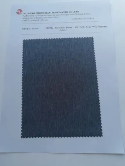 Imitation Hemp 1/2 Twill Four Way Spandex Fabric