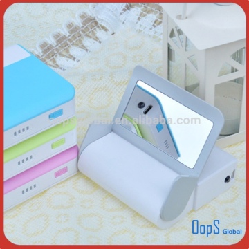 2014 lattest 5200mah mirror power bank charger stand