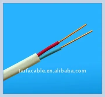Two core Solid copper conductor PVC insulated flat wire cable