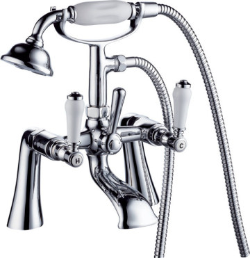 European style brass chromed classic handle shower mixer for bathtub