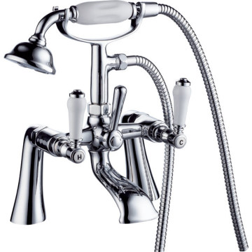 European style brass chromed classic handle shower mixer for bathtub