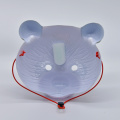 Máscara de panda de PVC com textura peluda branca preta