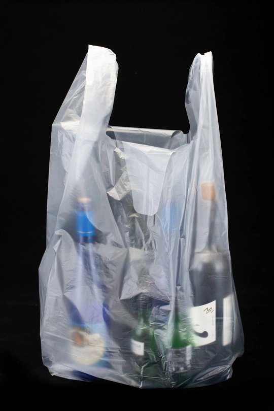 Custom Reusable Vest Carrier Plastic Shopping Bag