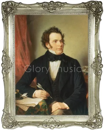 Oil Handmade Painting Portrait of Schubert