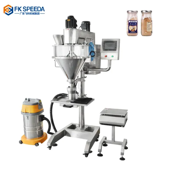 Semi-Automatic Powder Filling Machine for Coffee Flour, Chilli, Detergent, Milk Powder and More