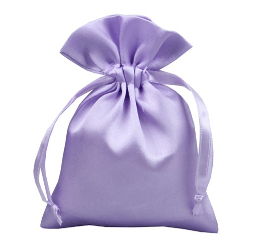 purple satin bag pouch