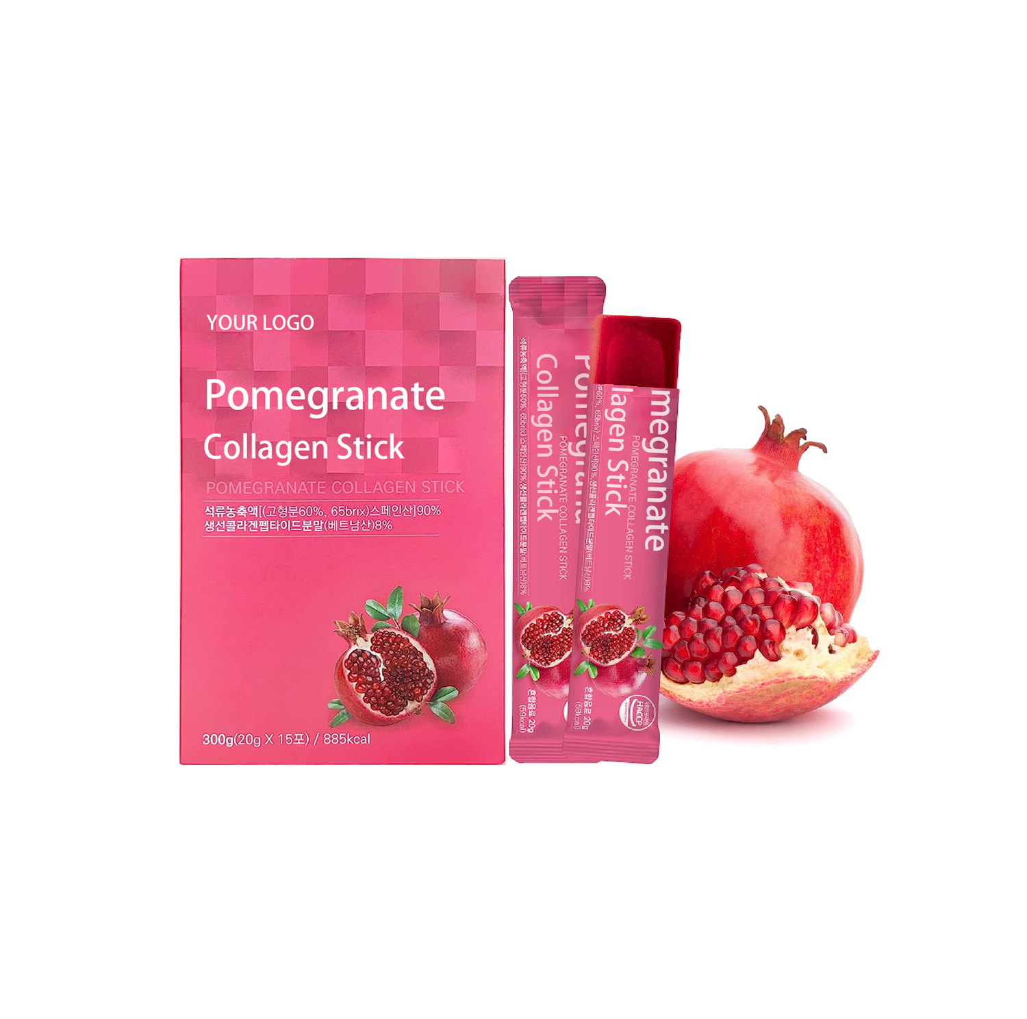 Private Label Collagen Skin Whitening Vegan Antioxidant Low Molecular Fish Collagen Supplement Pomegranate Collagen Jelly Stick