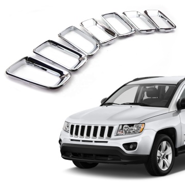 Chrome dekoracyjne wkładki kratki przedniego kratki dla Jeep Compass 2011-2016