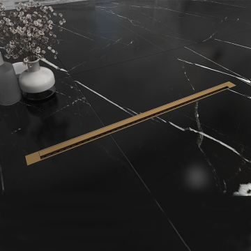 Bathroom Stainless Steel 304 Custom Long Gold Grey Linear Shower Drain
